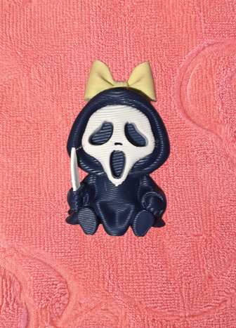 Ghostie Navy/Yellow Bow Topper