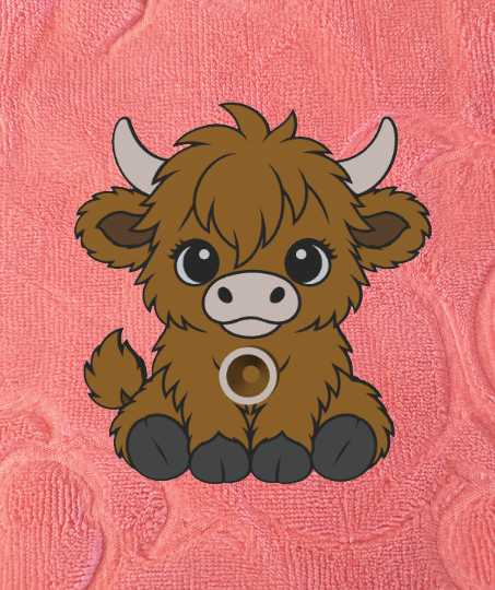 Highland Cow Flower Single Pen Holder