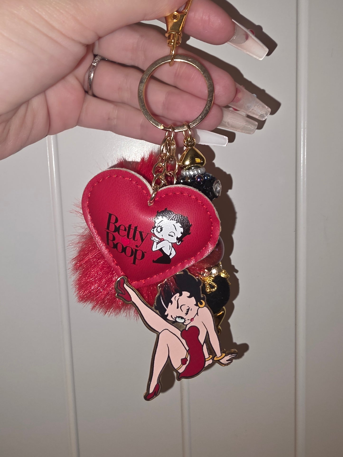 Betty Boop Beadable Keychain