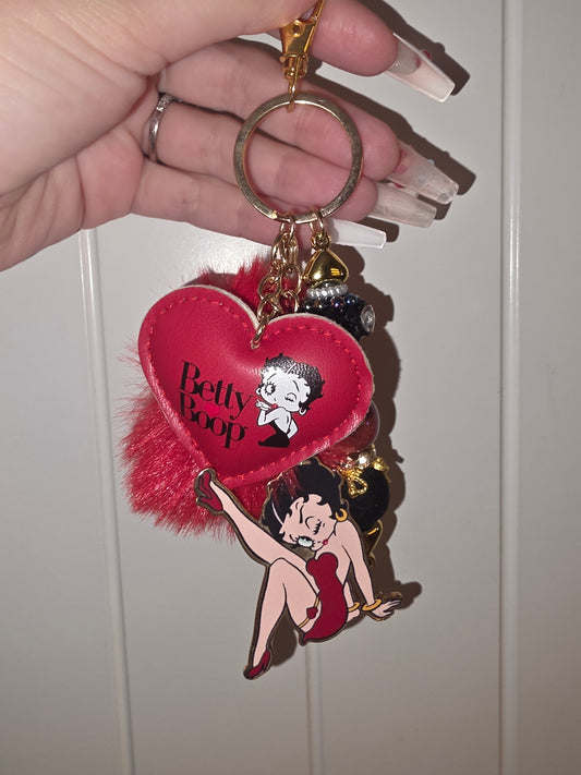 Betty Boop Beadable Keychain